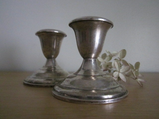 Sterling Silver Vintage Candleholders