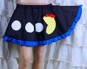 Ms PacMan Retro Gamer Applique Circle Skirt Adult Medium - MTCoffinz - Ready to Ship