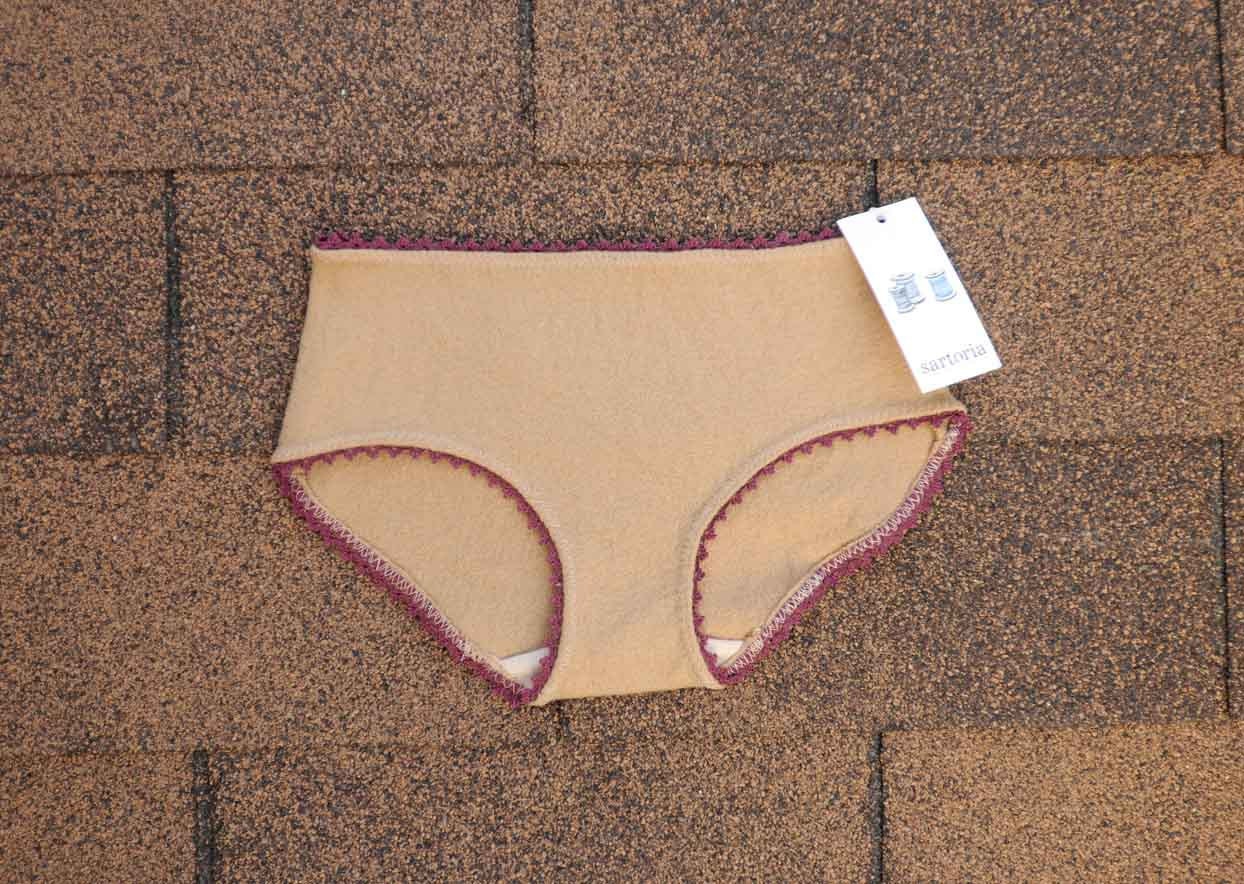 SALE /// SIze S classic cut undies merino wool taupe