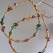 City Girl Loves Summer...Yellow Orange Sapphire Emerald Tourmaline Signature Original Gold Filled Teardrop Hoop Earrings...small