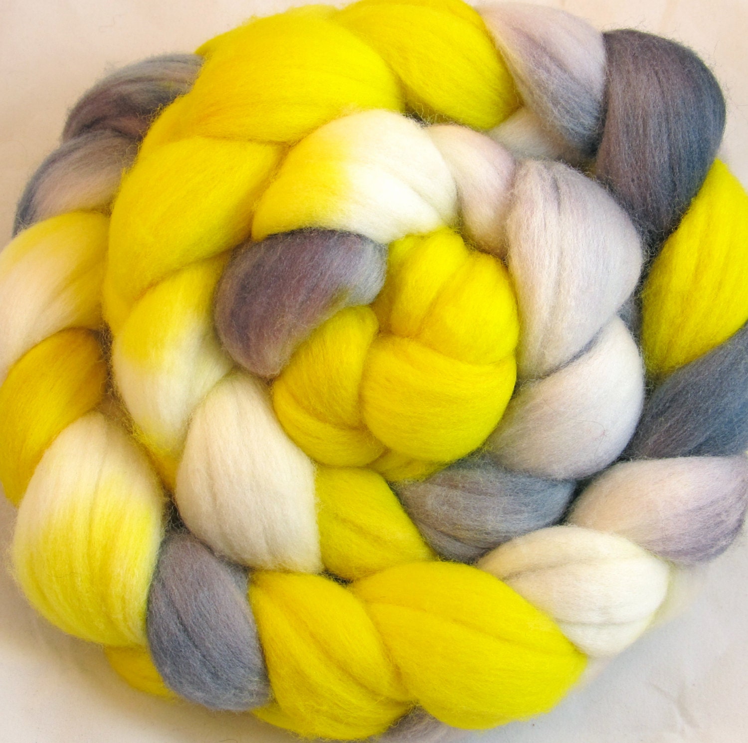 Merino Handpainted  Wool Top - Partly Sunny