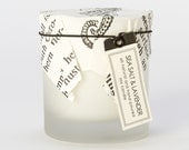 Sea Salt & Lavender Candle in Frosted Glass - By Sweet Petula
