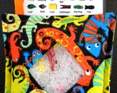I Spy Bag - Mini with SEWN Word List and Detachable PICTURE LIST- Leaping Lizards