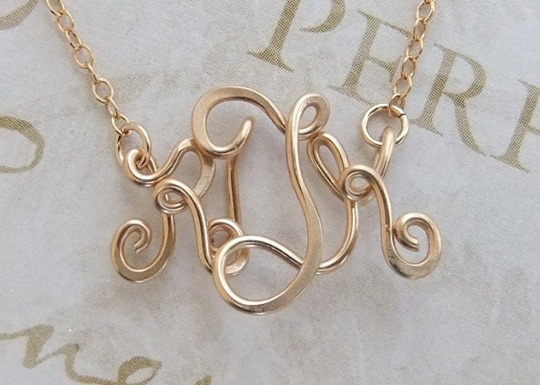 Monogram Necklace (14K Gold Filled)