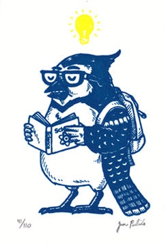 Science Bird Limited Edition Gocco Screenprint