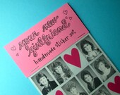 your new girlfriend handmade sticker set