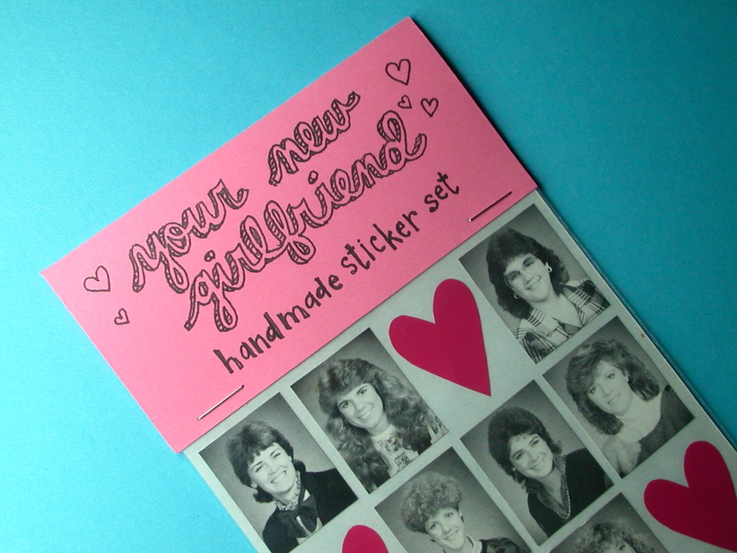 your new girlfriend handmade sticker set