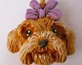 Customize your Dog Brooch Unique Folk Art Jewelry made from Polymer Clay