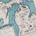 Fun Florida Map - Vintage Map of Florida - Aqua - Cottage Chic - A Fun and Funky Little 1930s Florida Map to Frame