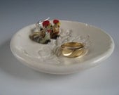 Ceramic Ring Catcher Ring Dish Ring Holder White