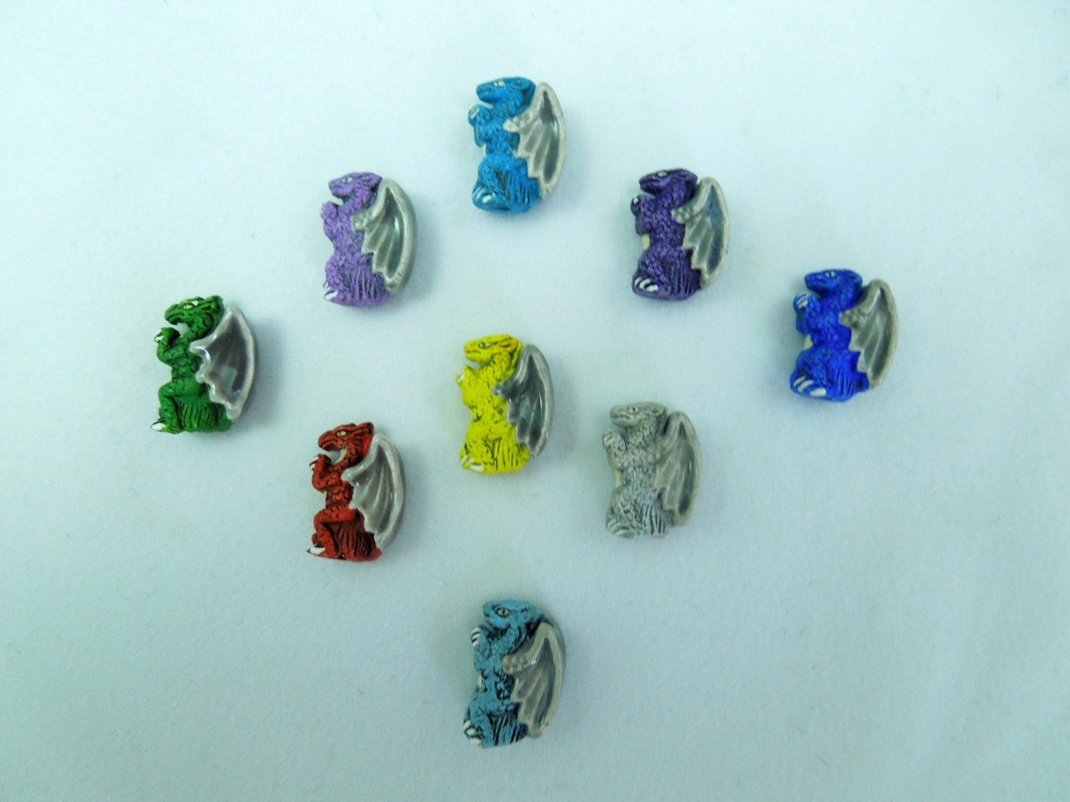 Teeny Tiny Baby Crouching Celtic Winged Dragon beads (2)