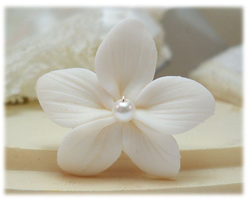 Stephanotis Pearl Hair Pin - Bridal Hair Accessories, Wedding Hair, Flower Pearls