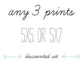 DISCOUNTED SET, You Choose Any Three 5x5 or 5x7 Prints, Your Choice of 3 Photographs, Instant  Art Collection, Fine Art Home Decor