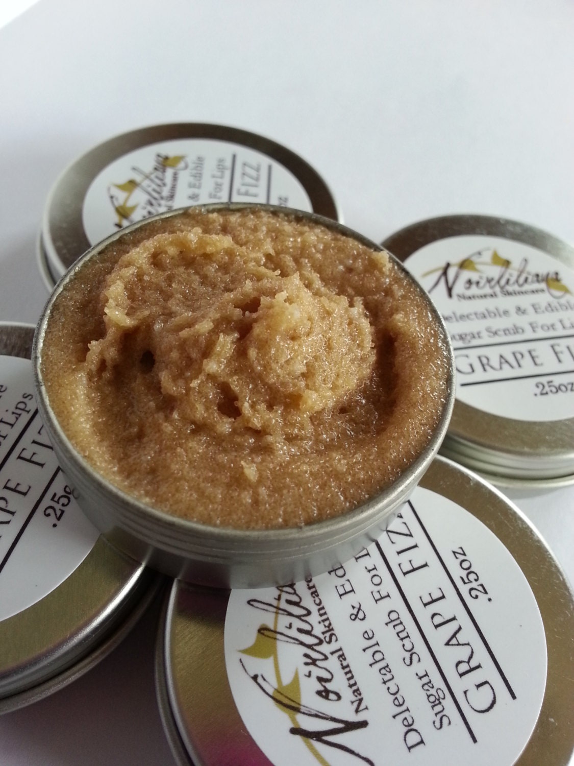 Grape Fizz Brown Sugar Lip Scrub  Natural Flavor Super Sweet Creamy Vegan Formula