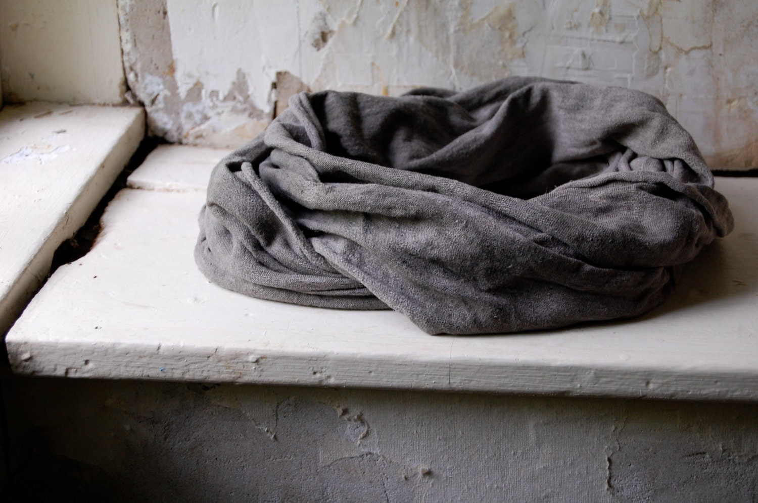 iron scarf organic cotton hemp jersey naturally hand dyed