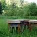 white diamond salvage wood stool or end table no. 3