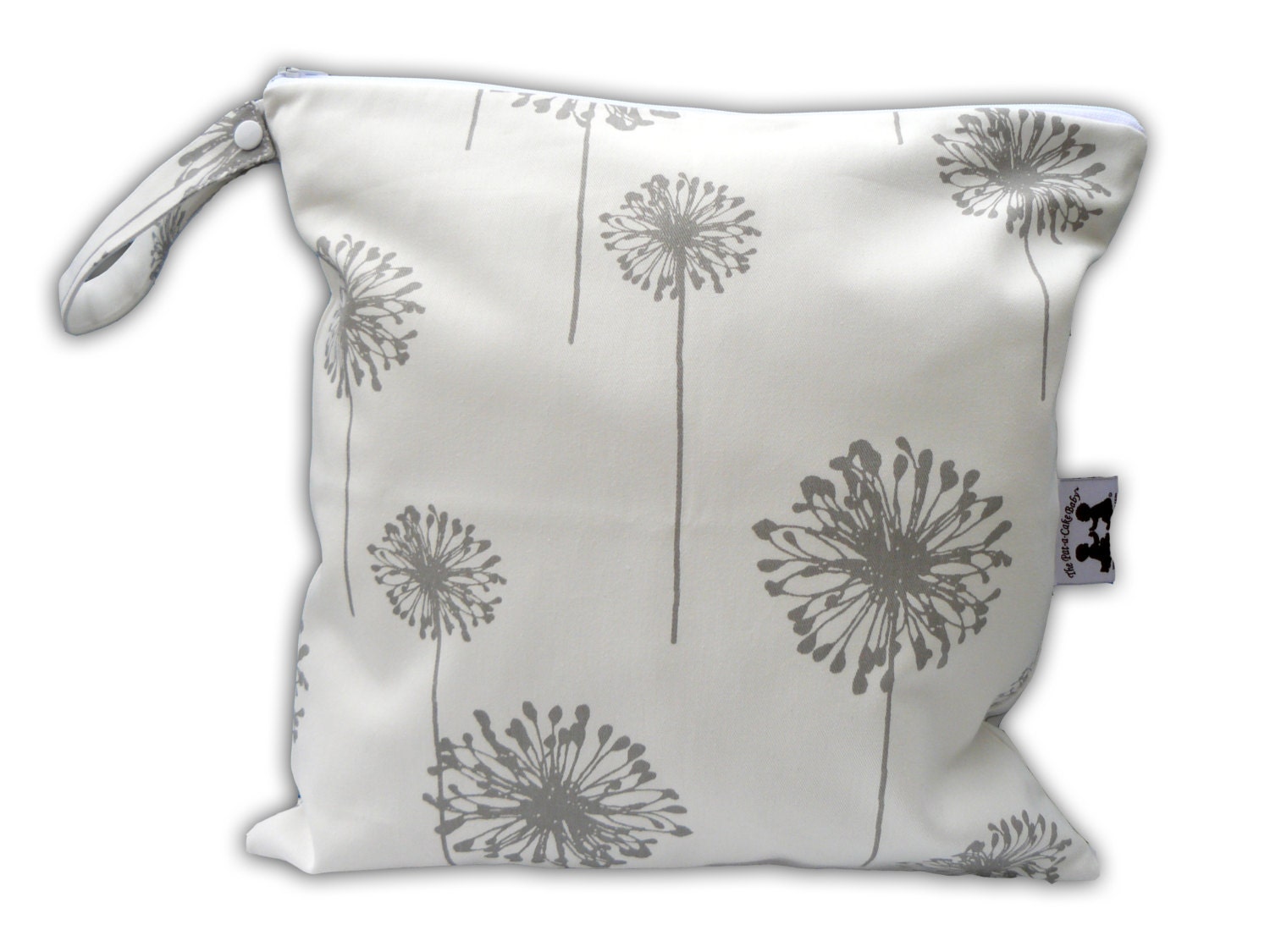 HEAT SEALED and BEST Selling Wet Bags here -Large Wet Bag in Dusty Dandelion with Snap Handle