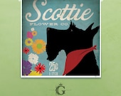 Scottie Flower company artwork original graphic illustration signed archival artists print giclee 12 x 12