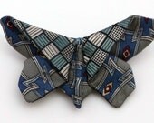 Soft Green Butterfly Barrette Recycled Silk