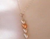 silver and Rose Gold Lovely Heart Jewelry, best of British, UK custom made