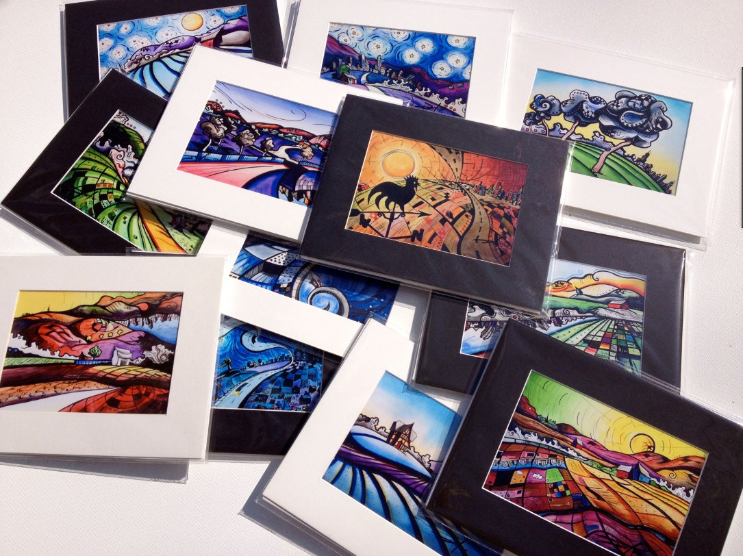 3 8x10 Matted Prints from the Van Gogh Series