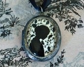 SALE 20% OFF // Coupon code: MEMORIALDAYSALE - Jane Eyre Locket Necklace - locket pendant on ribbon