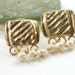 Bridal Earrings - Gold and Pearl Ear Posts - Goldplated Silver and Pearl Studs