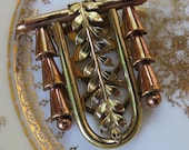 Vintage Art Deco Dress Clip, Signed Kreisler, USA ... 1940's jewelry