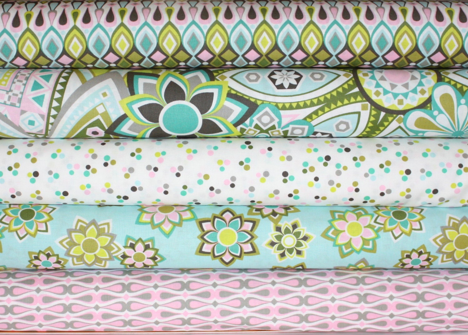 Beechwood Park quilt or craft fabric by Jenean Morrison for Free Spirit- Fat Quarter Bundle- 5 total