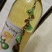 Hand Made Green Fluted Lily Wine Bottle Charm or Topper