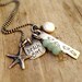 personalized jewelry, hand stamped necklace, summer, surfer, beach girl necklace, mothers necklace, creme de la gems