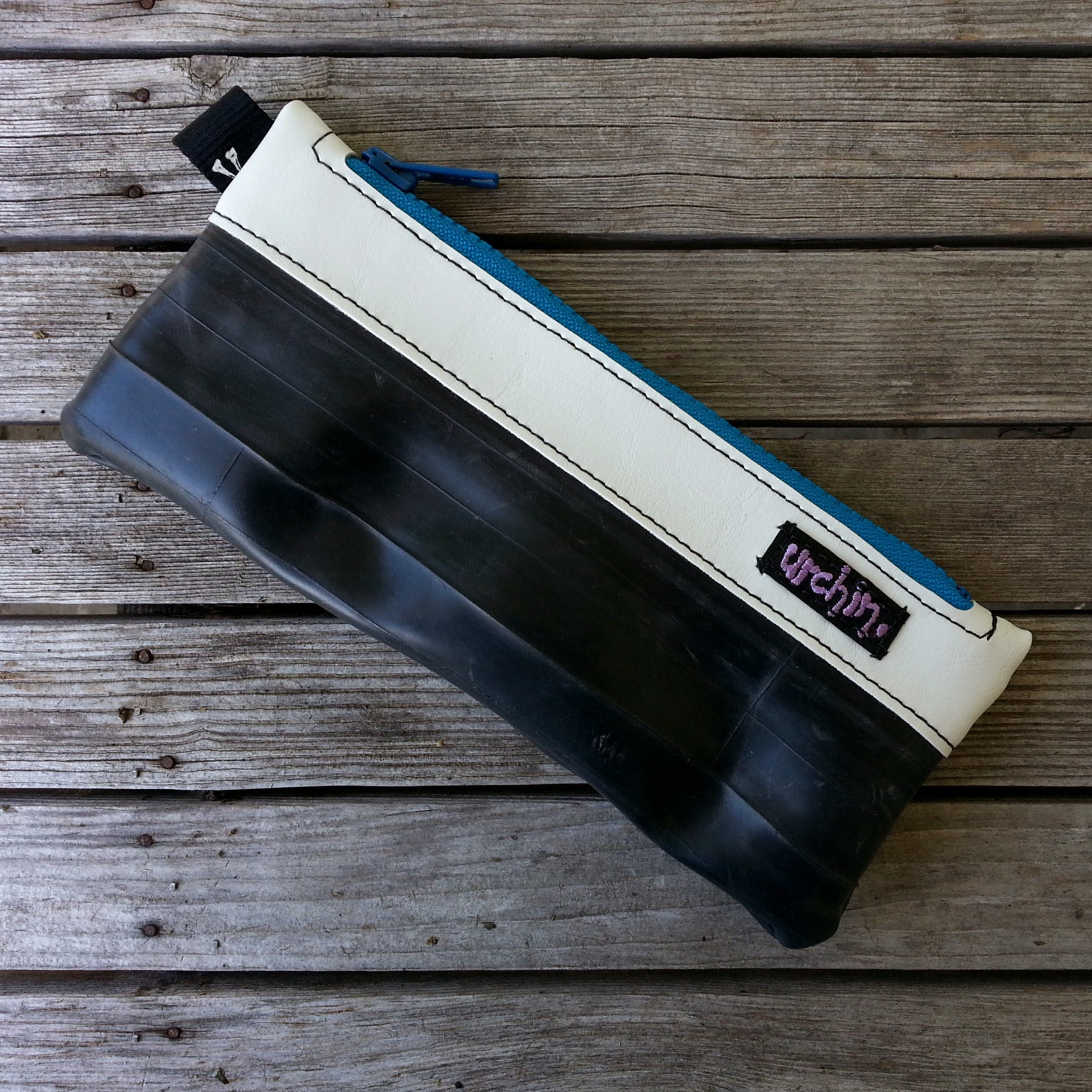 Pouch pencil case make up case peata pocket made from reclaimed materials