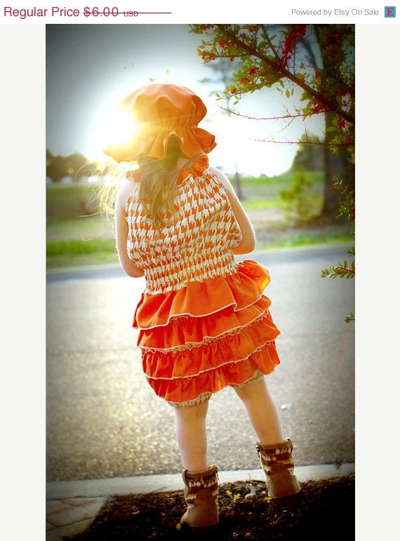 On Sale 2.50 Off Whimsy Couture Sewing Pattern/Tutorial ebook -- Frilly Bloomers -- with ruffles nb- size 6 PDF Serger Version Instant