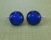 Post Clip On Earrings, Blue Clip Earrings, Non Pierced Ears, Clip On Jewelry - Leah - 1858 -3