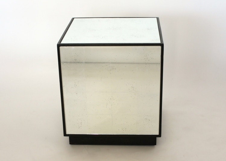 Vintage Mirror End Table