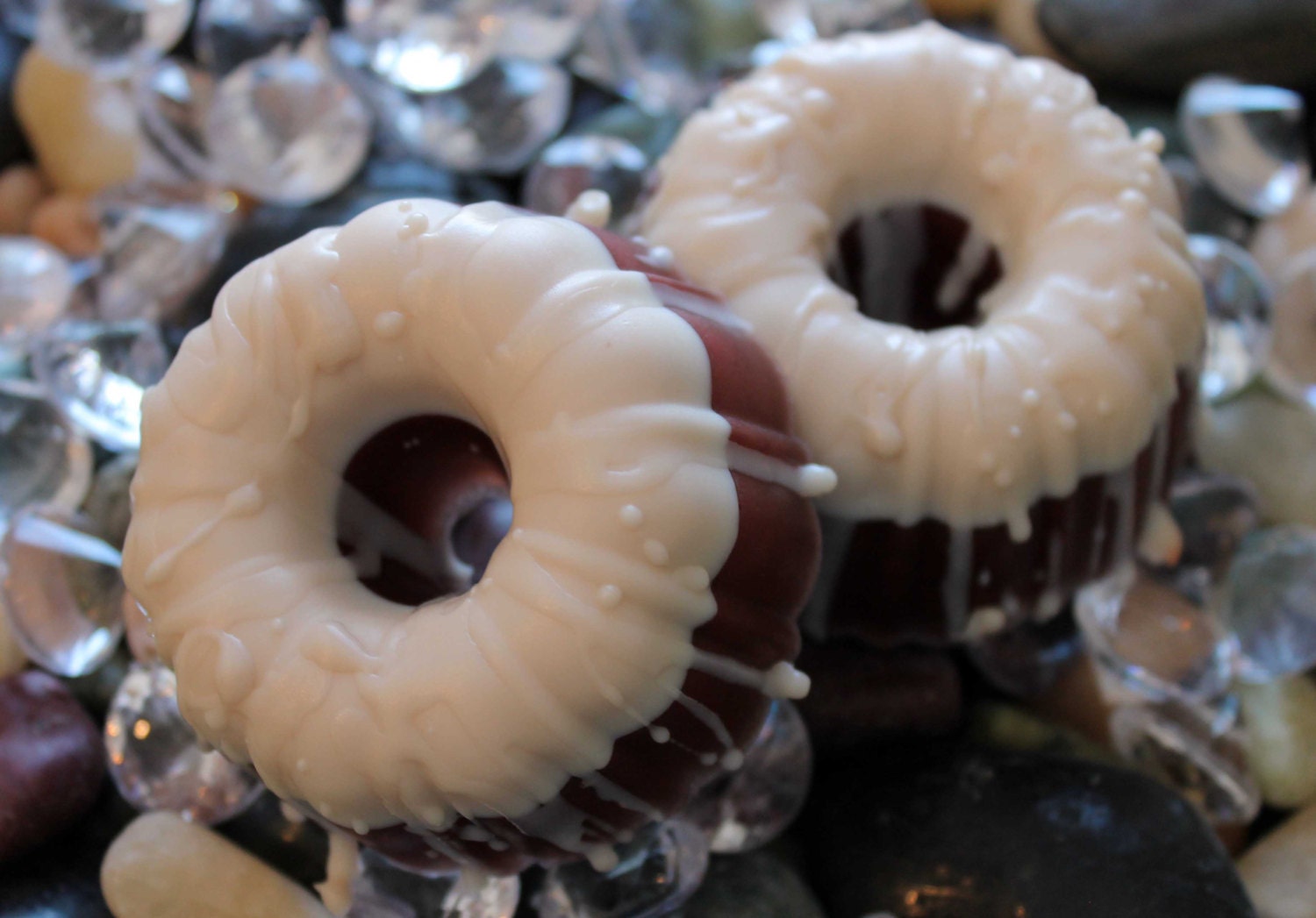 Red Velvet Bundt Cake Soap in Goat's Milk Romantic Two Pack Ready to Ship