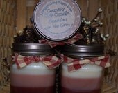 Breakfast on the Farm Triple Layer Mason Jar half pint  Candle Bacon Pancakes Maple Syrup