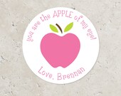 Valentine Stickers . You are the APPLE of my eye . for Favors, Treat Bags and Envelope Seals Il_170x135