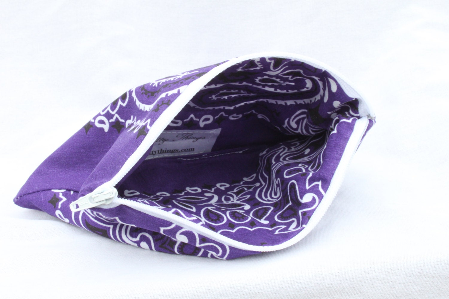 Purple Bandana Zipper Pouch