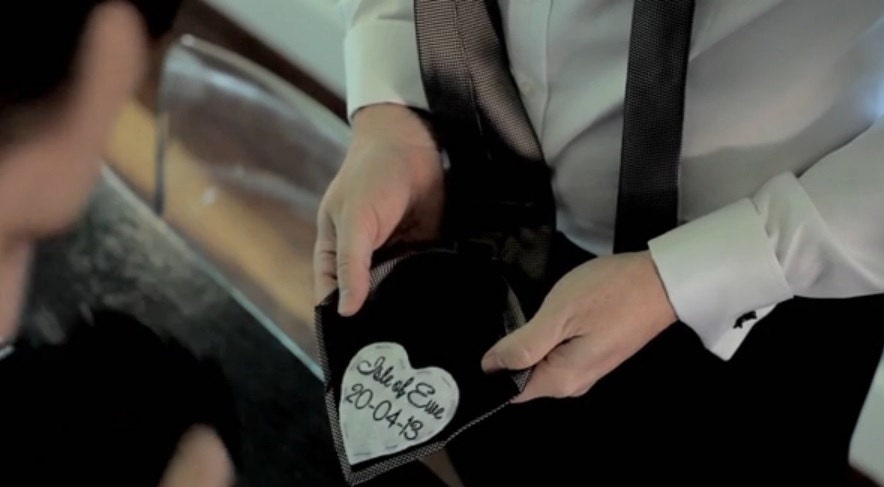 Wedding Tie Label for the Groom  Personalized
