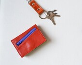 Small Leather Wallet - The Small Francis Wallet in Tangerine