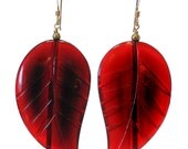 Drop Leaf Earring in Oxblood or Black