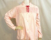 60s Gaymode Striped Flannel Pajama Set, 34 - Vintage Lingerie