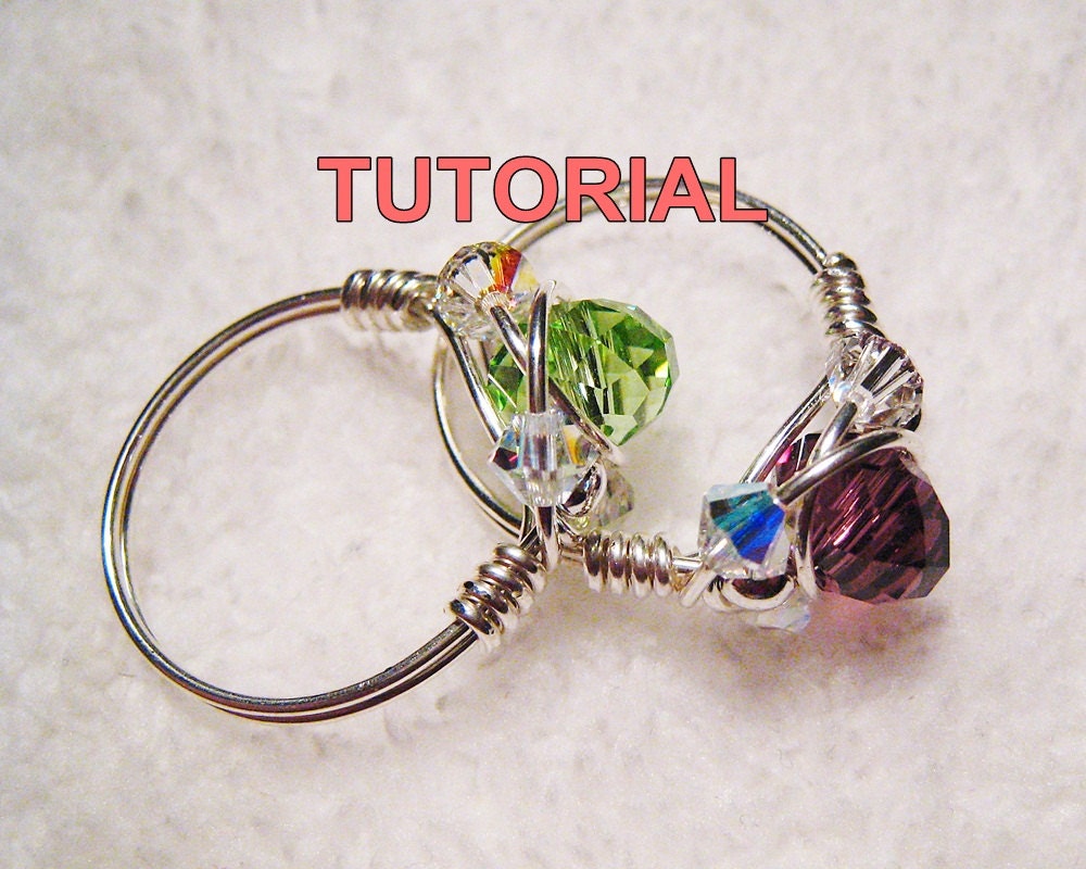 TUTORIAL-Wire Wrapped Sparkly Crystal Ring