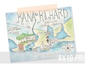8x10 Print of Custom Map