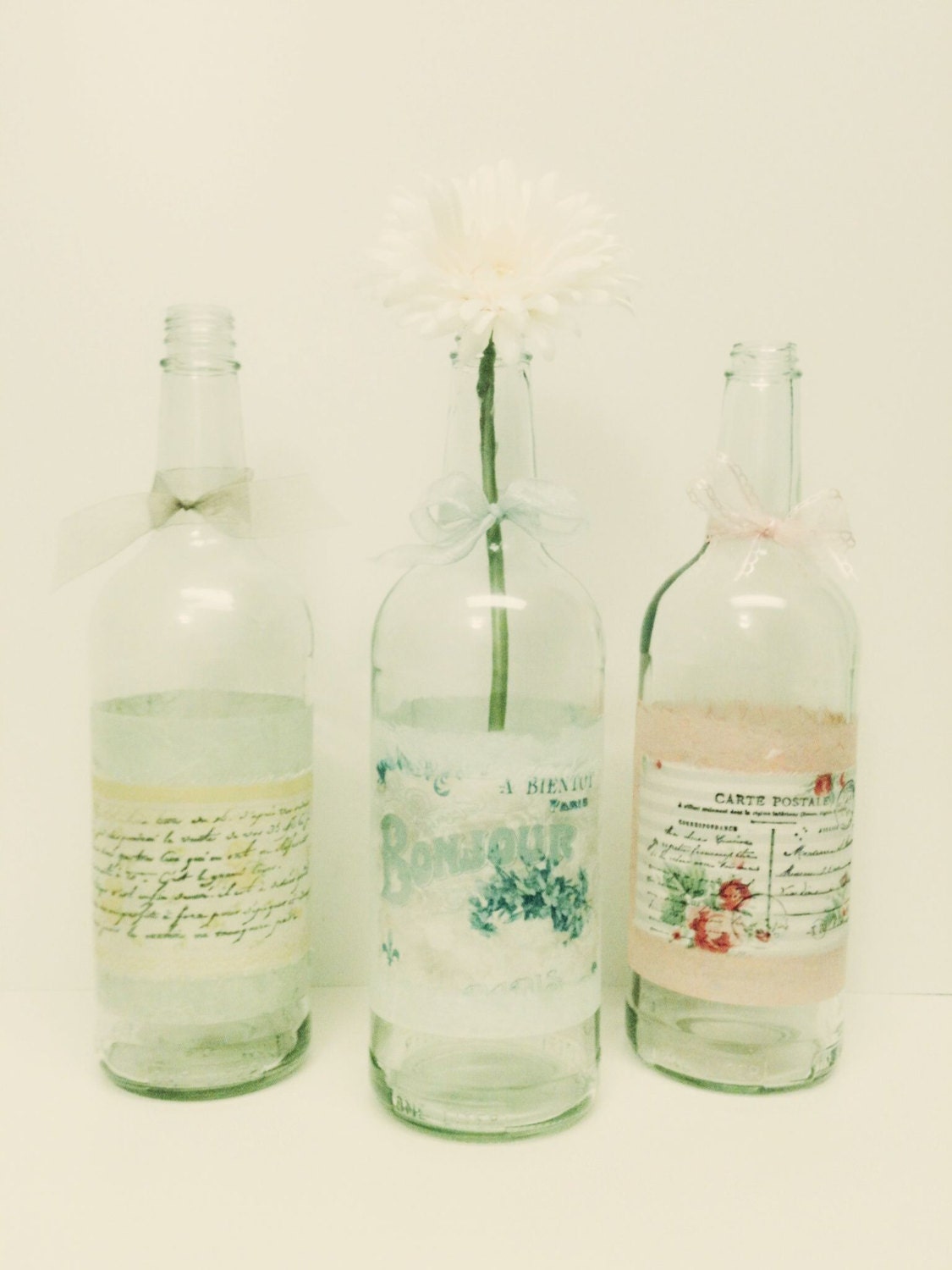Vase,Pastel Wedding,Wedding Vase,Spring Wedding,Whimsical Wedding,Flower Bottle,Flower Vase,Tall Glass Bottle