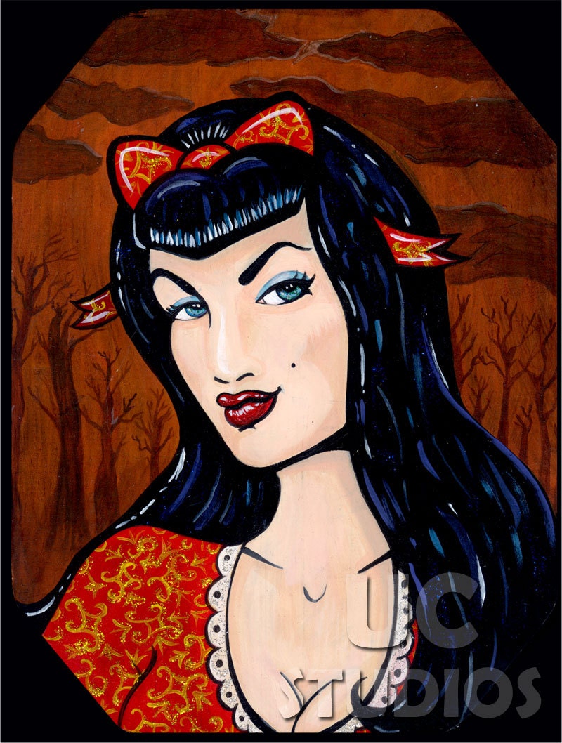 Red Riding Hood Pinup PRINT 248 Reproduction