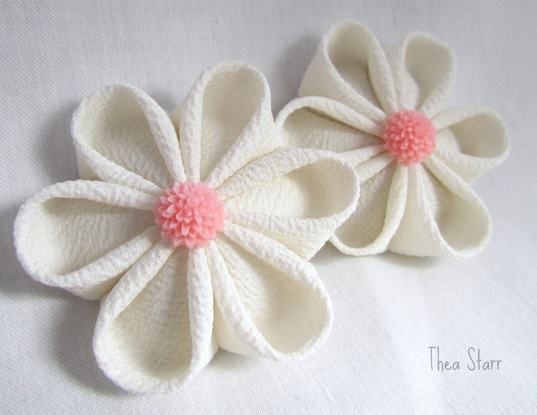 Kanzashi Hair Flower Clips - Cutie