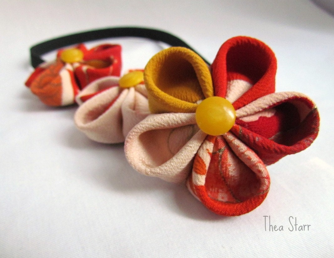 Retro Summer Mix - Kanzashi Headband