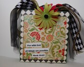 Altered and Decorated Message Block for Pictures and Notes